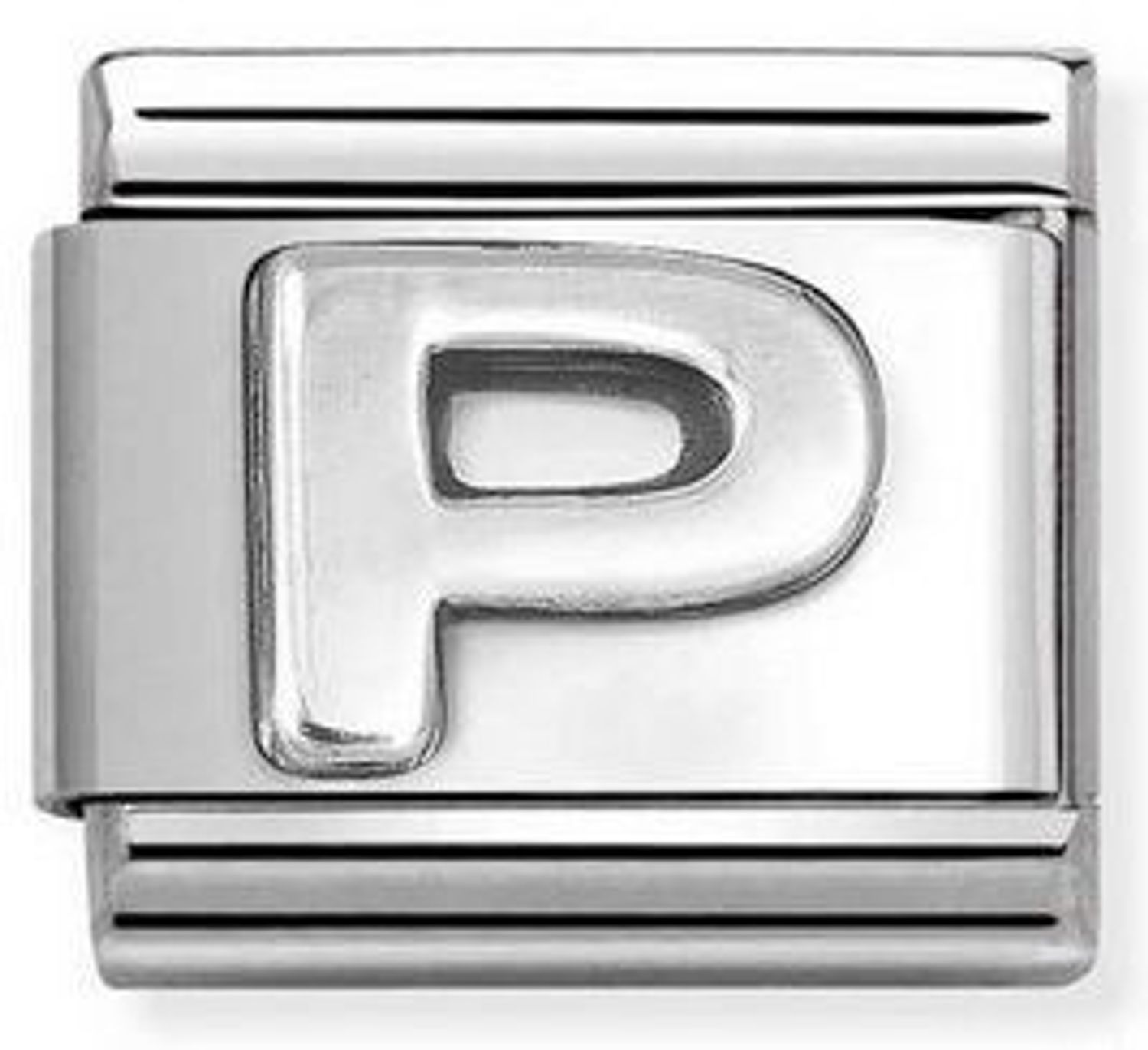 Nomination - Link Srebro 'Literka P' 330113 16. Ponadczasowa biżuteria, pozwalająca każdej kobiecie skomponować bransoletkę wedle własnych upodobań, a następnie modyfikować ją poprzez dodawanie i zmienianie kolejnych elementów. Charms Nom (1).jpg